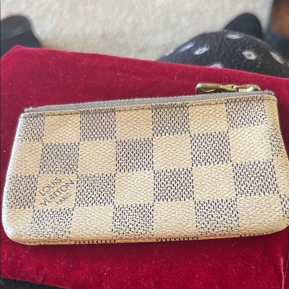 Louis Vuitton Tan Checkered Wristlet